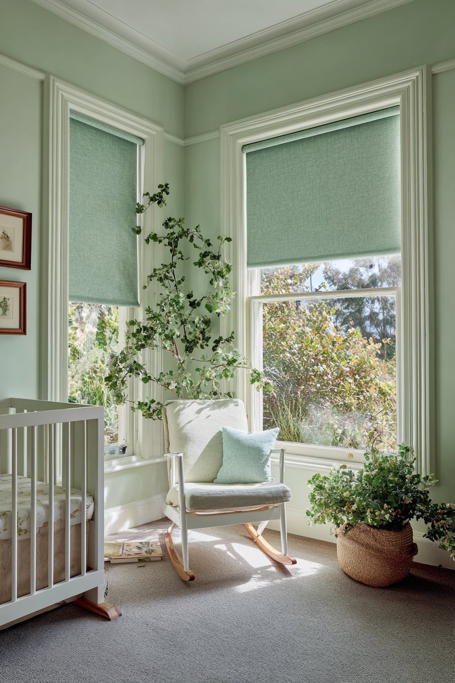 Layered Sage Window Treatment