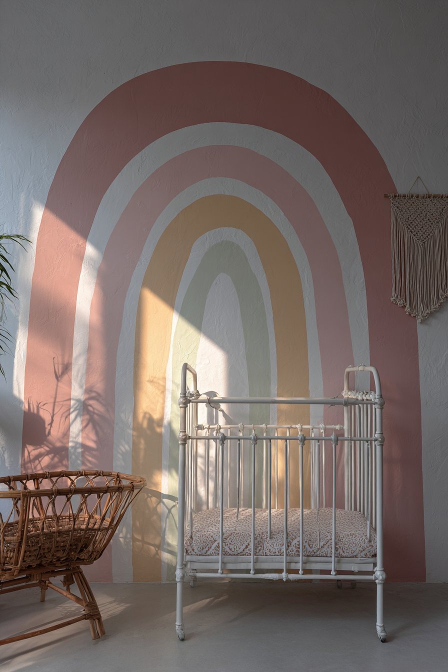 Playful Muted Rainbow Arches