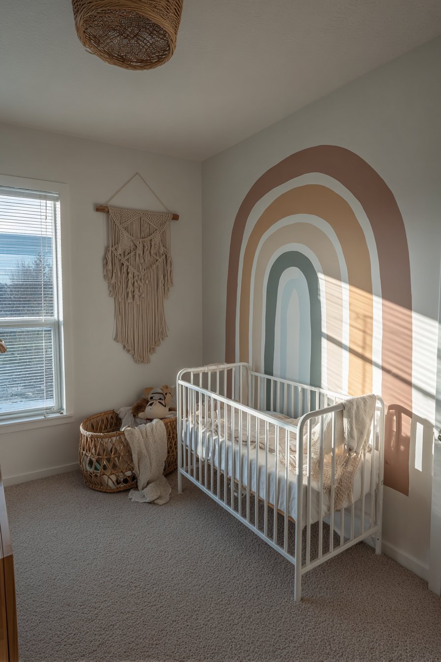 Playful Muted Rainbow Arches