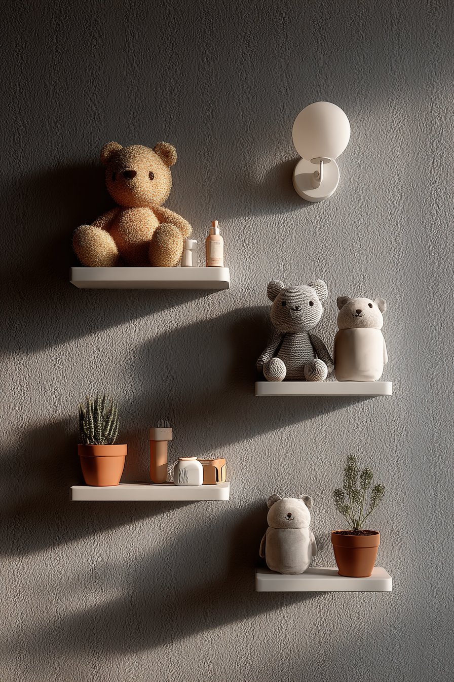 Floating Shelf Display Organization