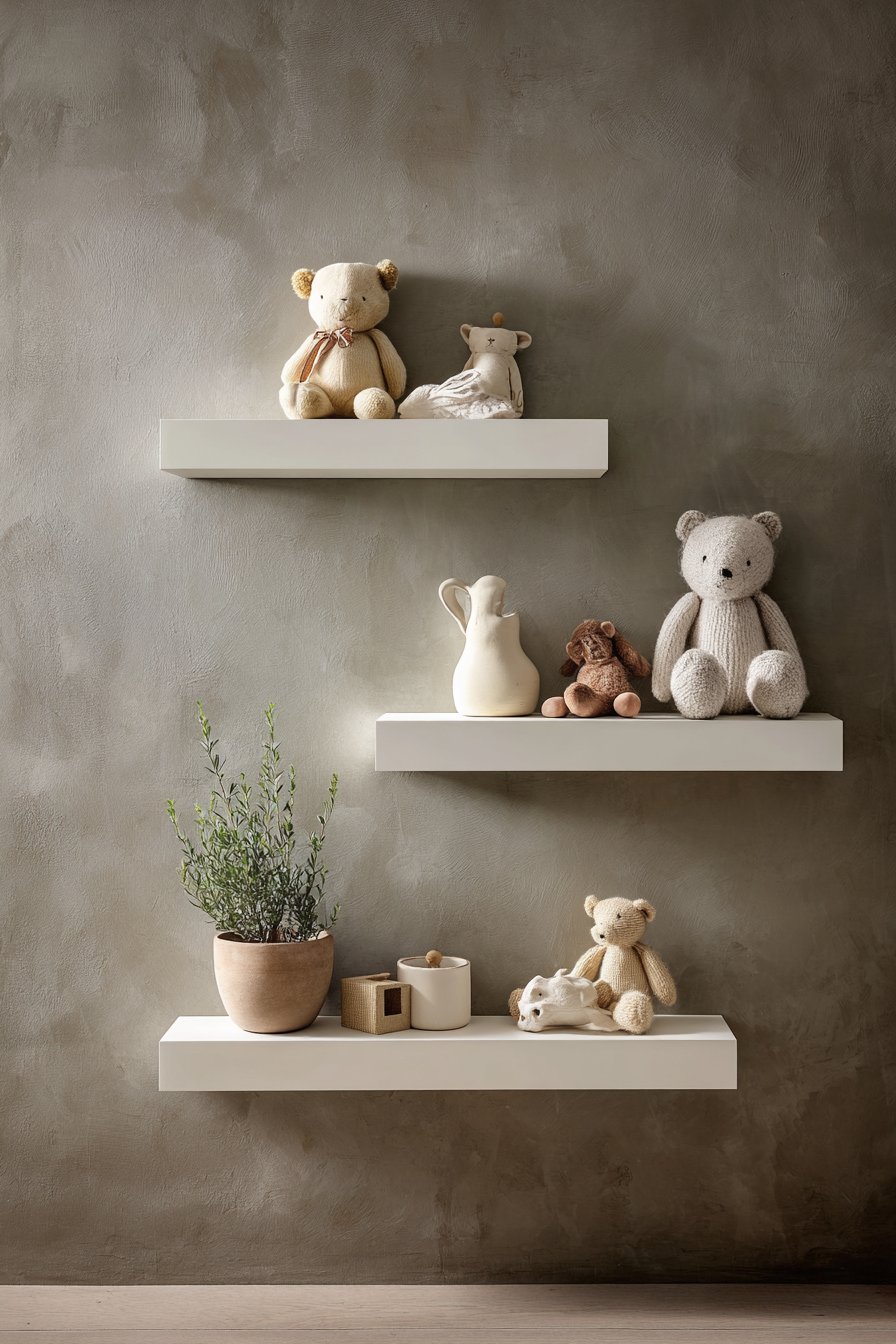 Floating Shelf Display Organization