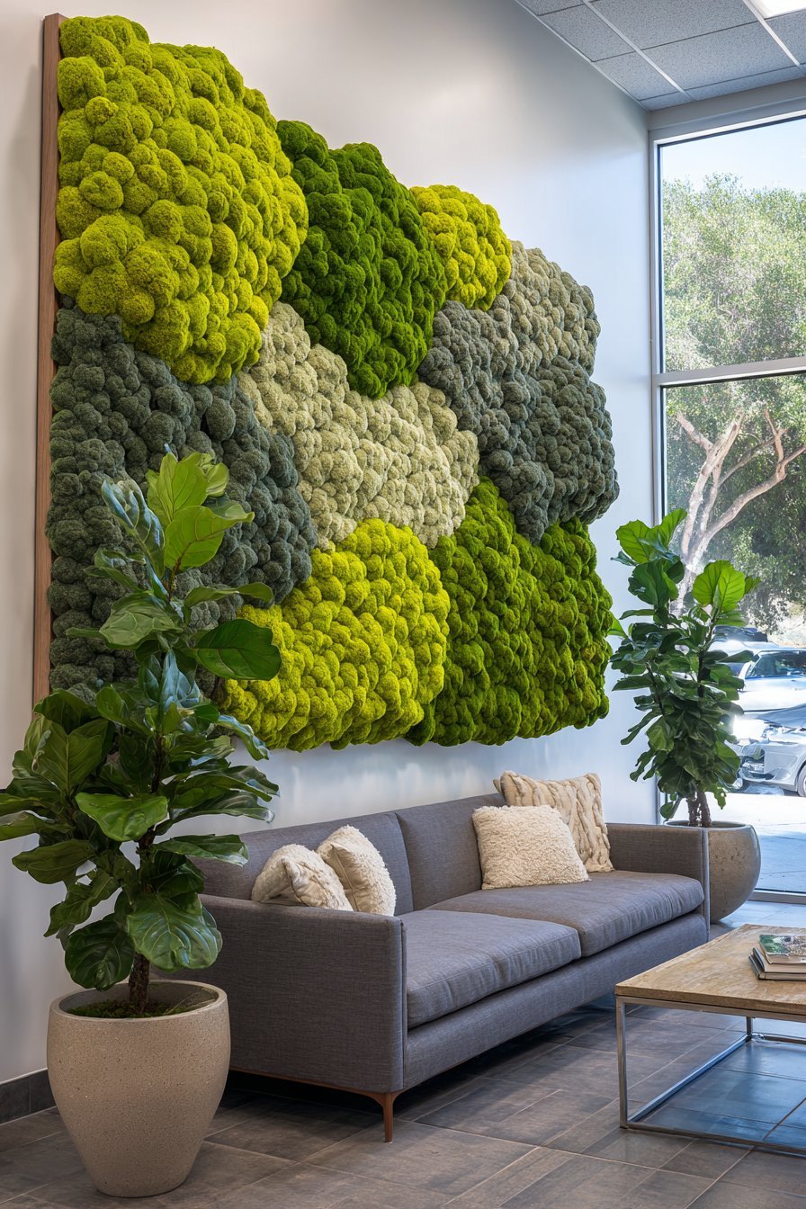 Living Moss Biophilic Wall Art