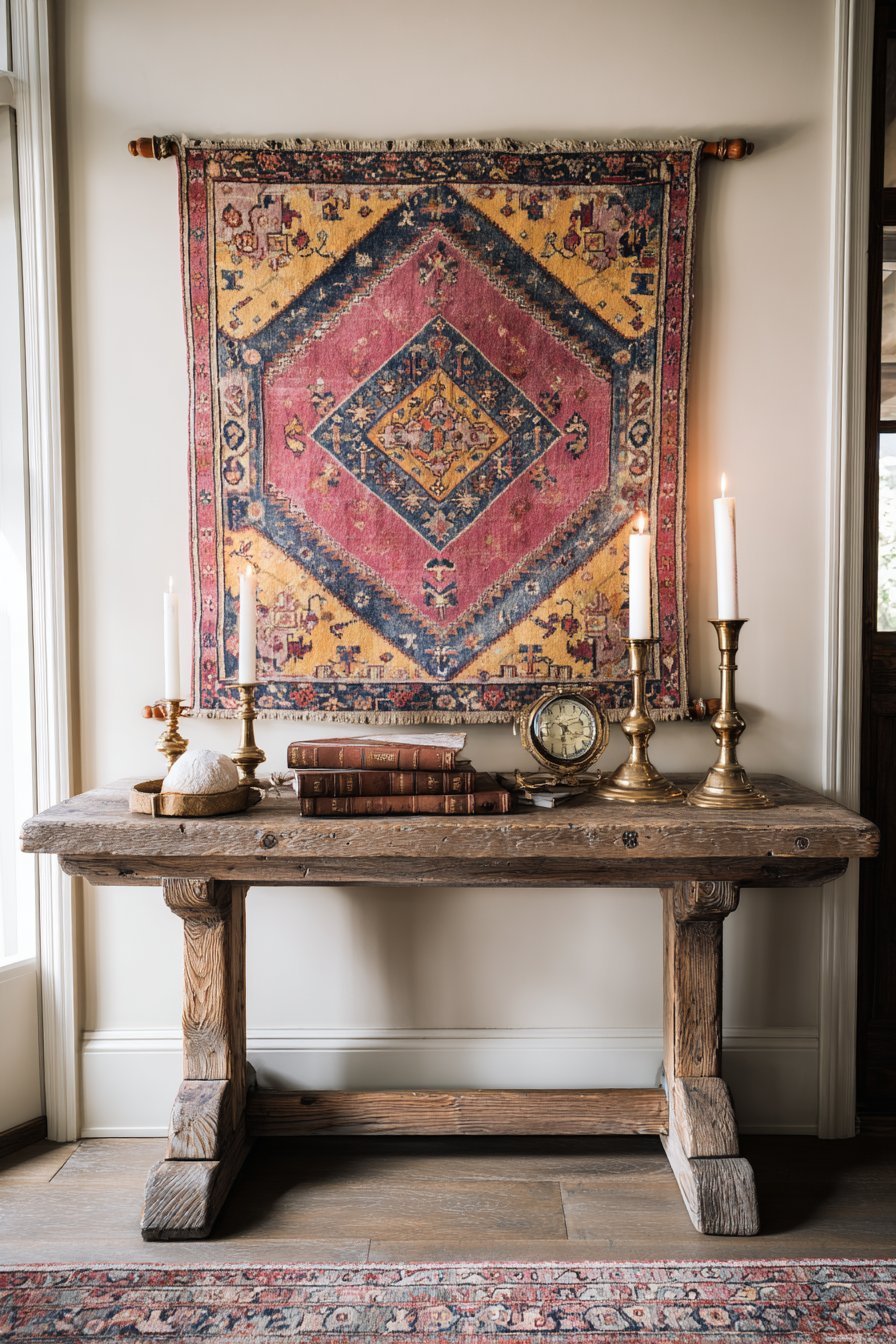 Mounted Persian Rug as Textile Art