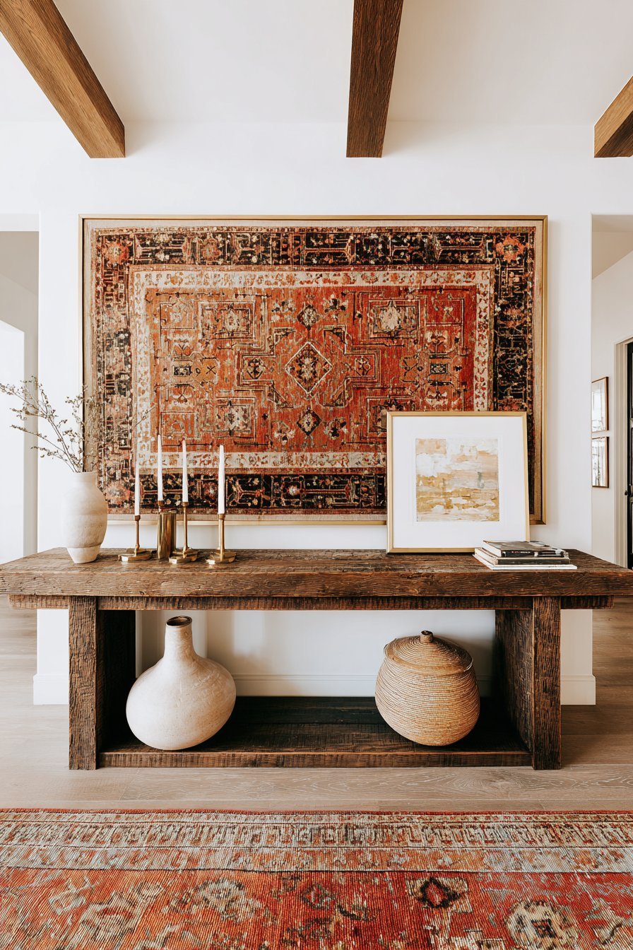 Mounted Persian Rug as Textile Art