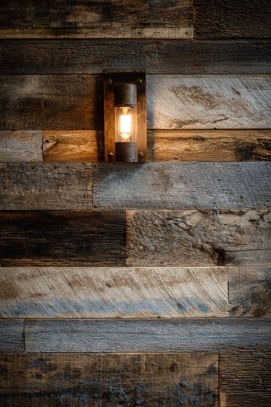 Farmhouse Reclaimed Wood Accent Wall