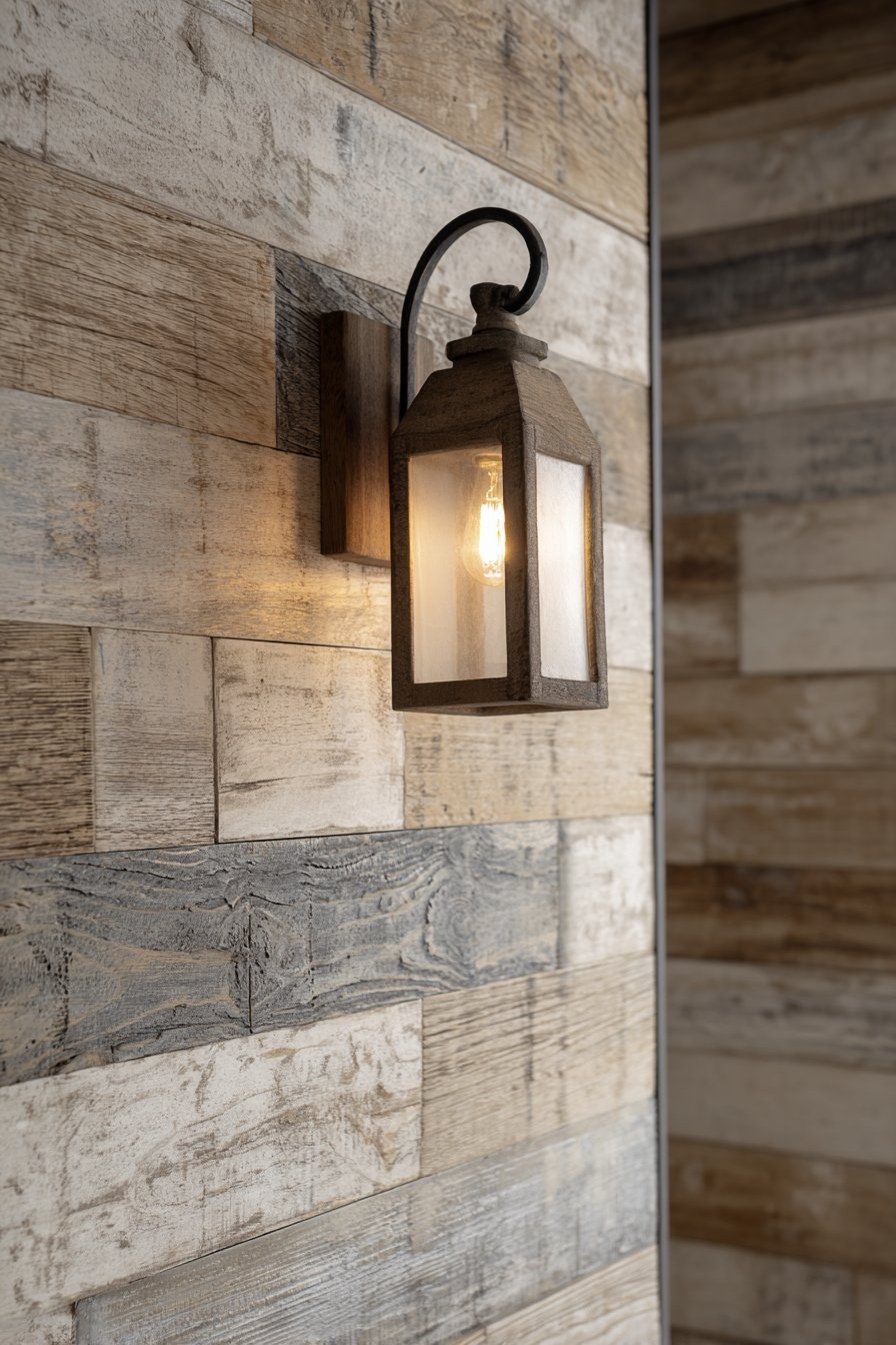 Farmhouse Reclaimed Wood Accent Wall