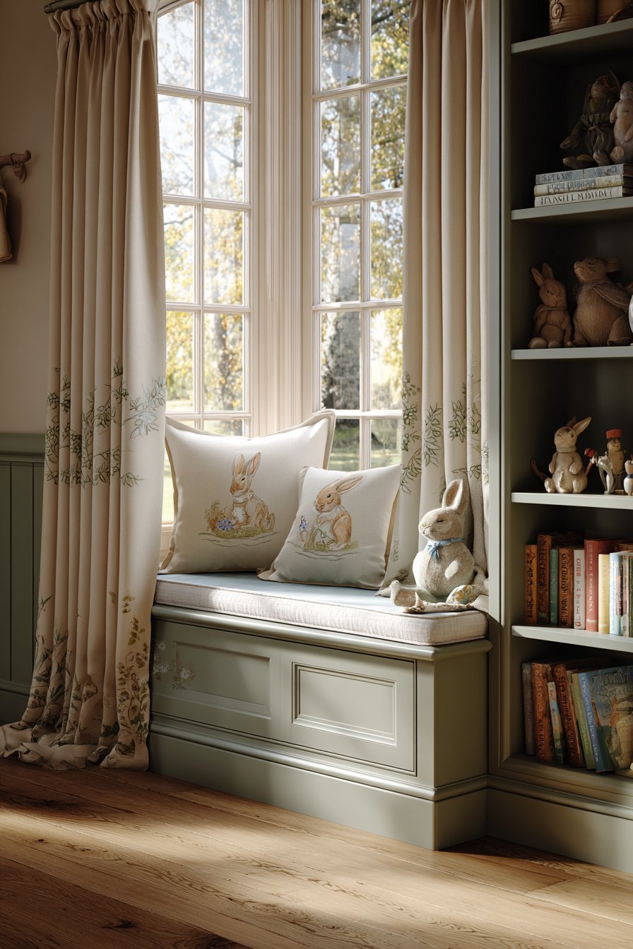 Inviting Window Seat Reading Corner