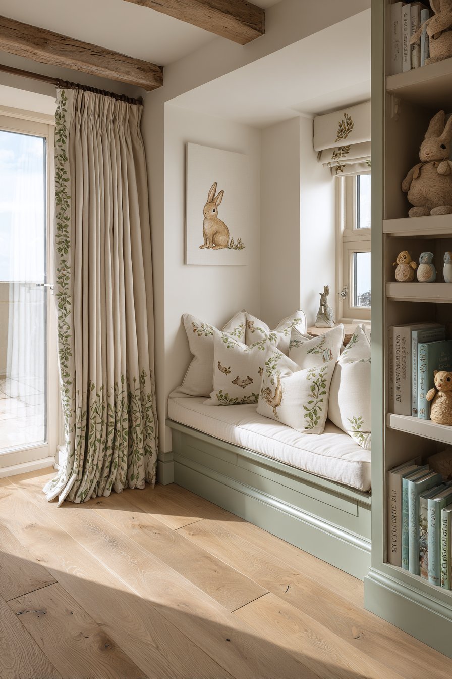 Inviting Window Seat Reading Corner