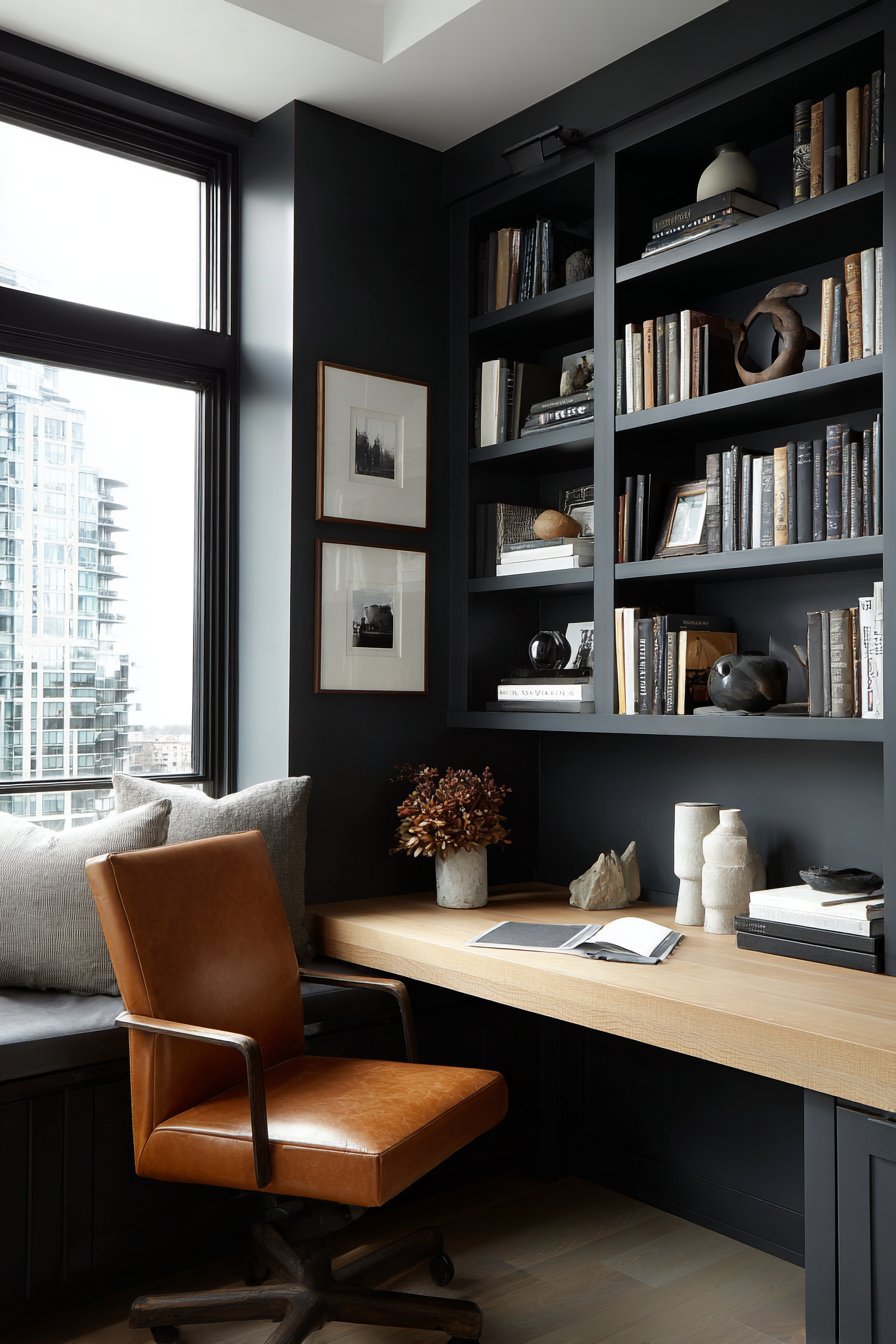 Floor-to-Ceiling Built-In Shelving