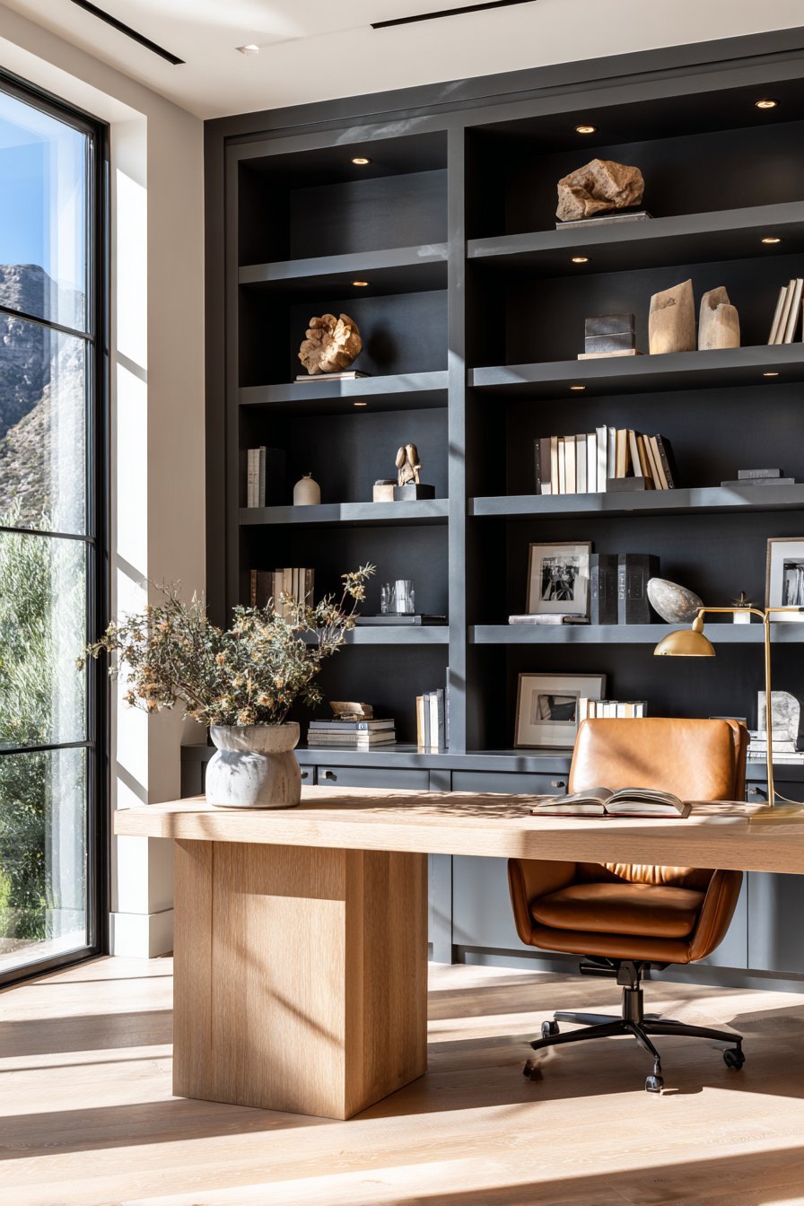 Floor-to-Ceiling Built-In Shelving