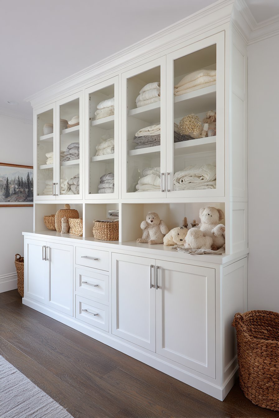Custom Built-In Cabinetry Storage Solution