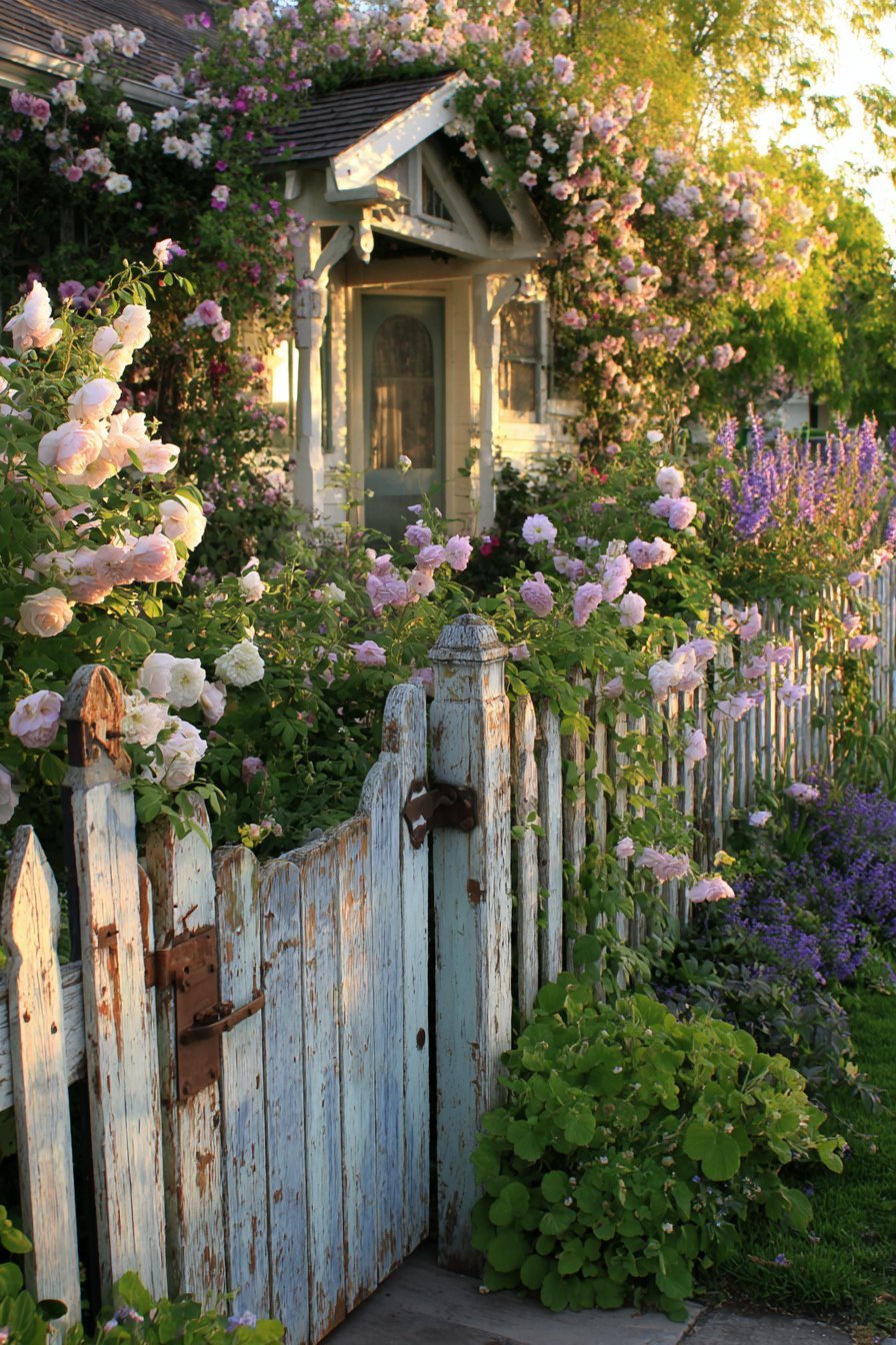 White Picket Fence Border