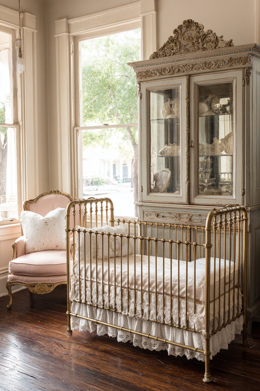 Vintage Brass Crib Heritage