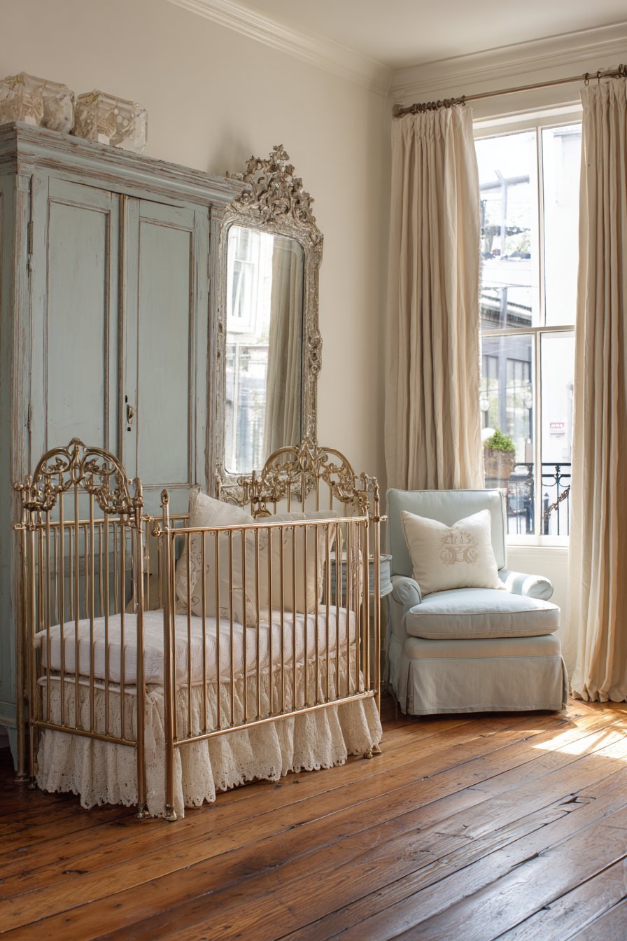 Vintage Brass Crib Heritage