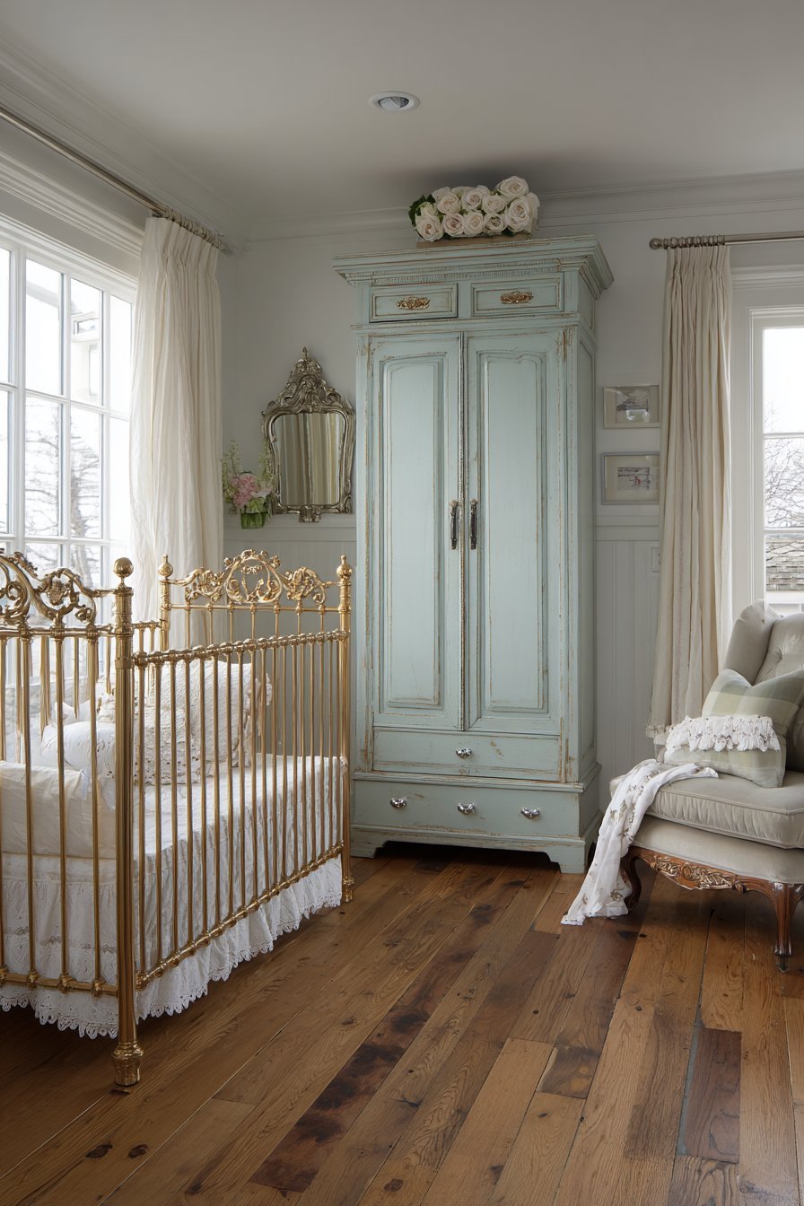 Vintage Brass Crib Heritage