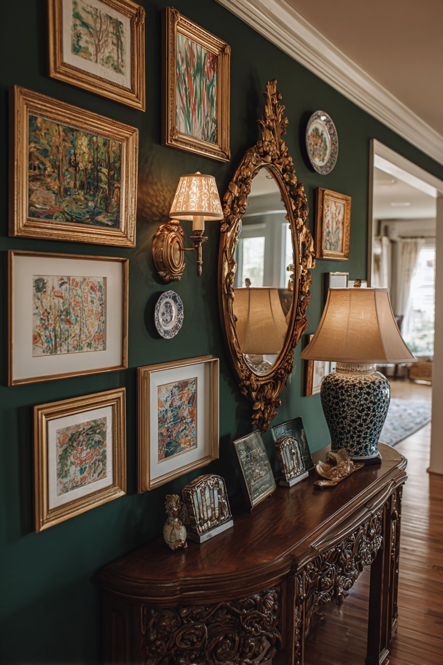 Maximalist Eclectic Gallery Wall