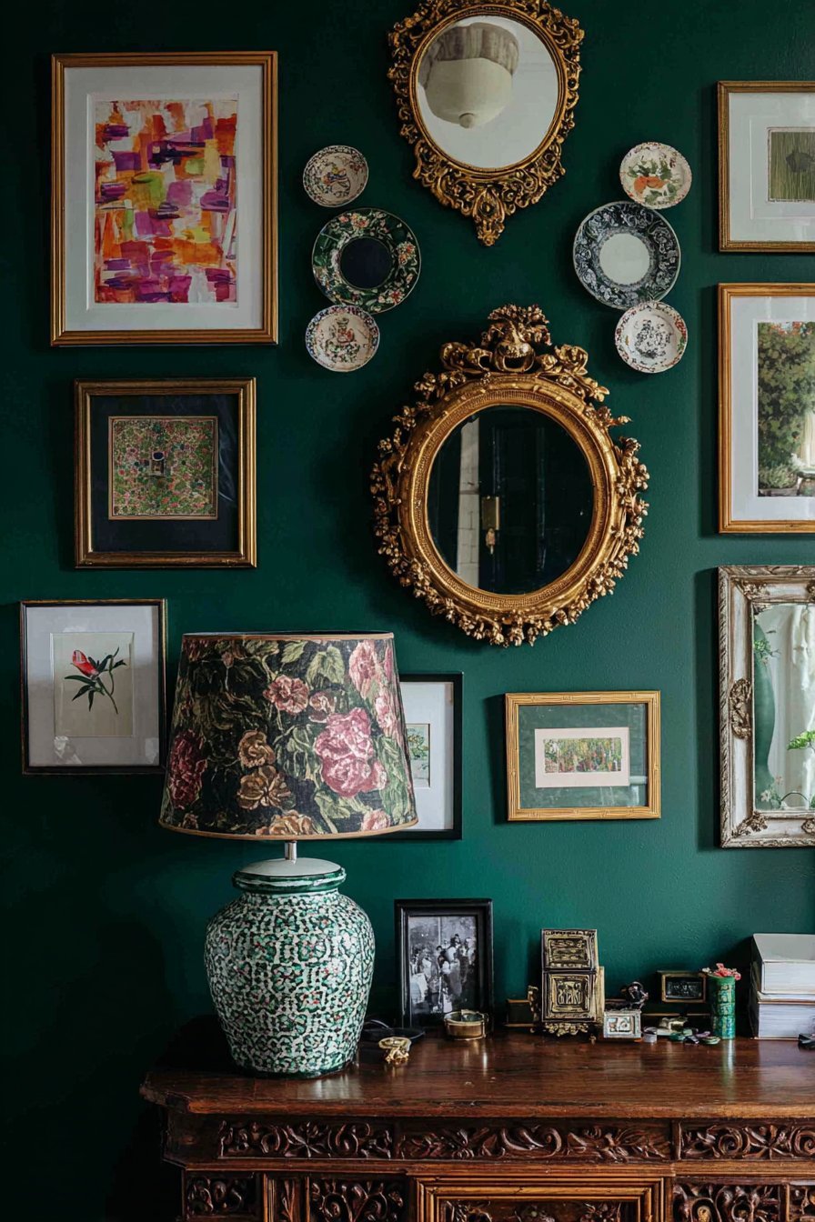 Maximalist Eclectic Gallery Wall
