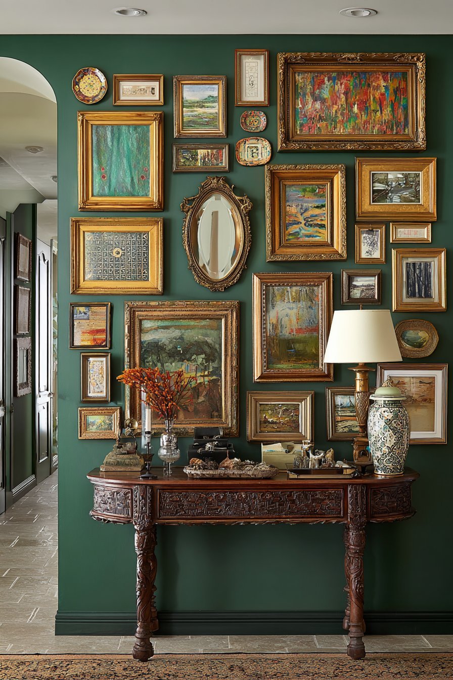 Maximalist Eclectic Gallery Wall