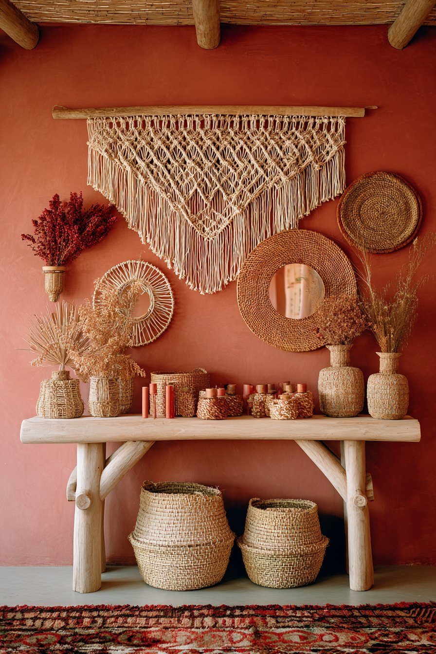 Eclectic Bohemian Macramé and Woven Elements