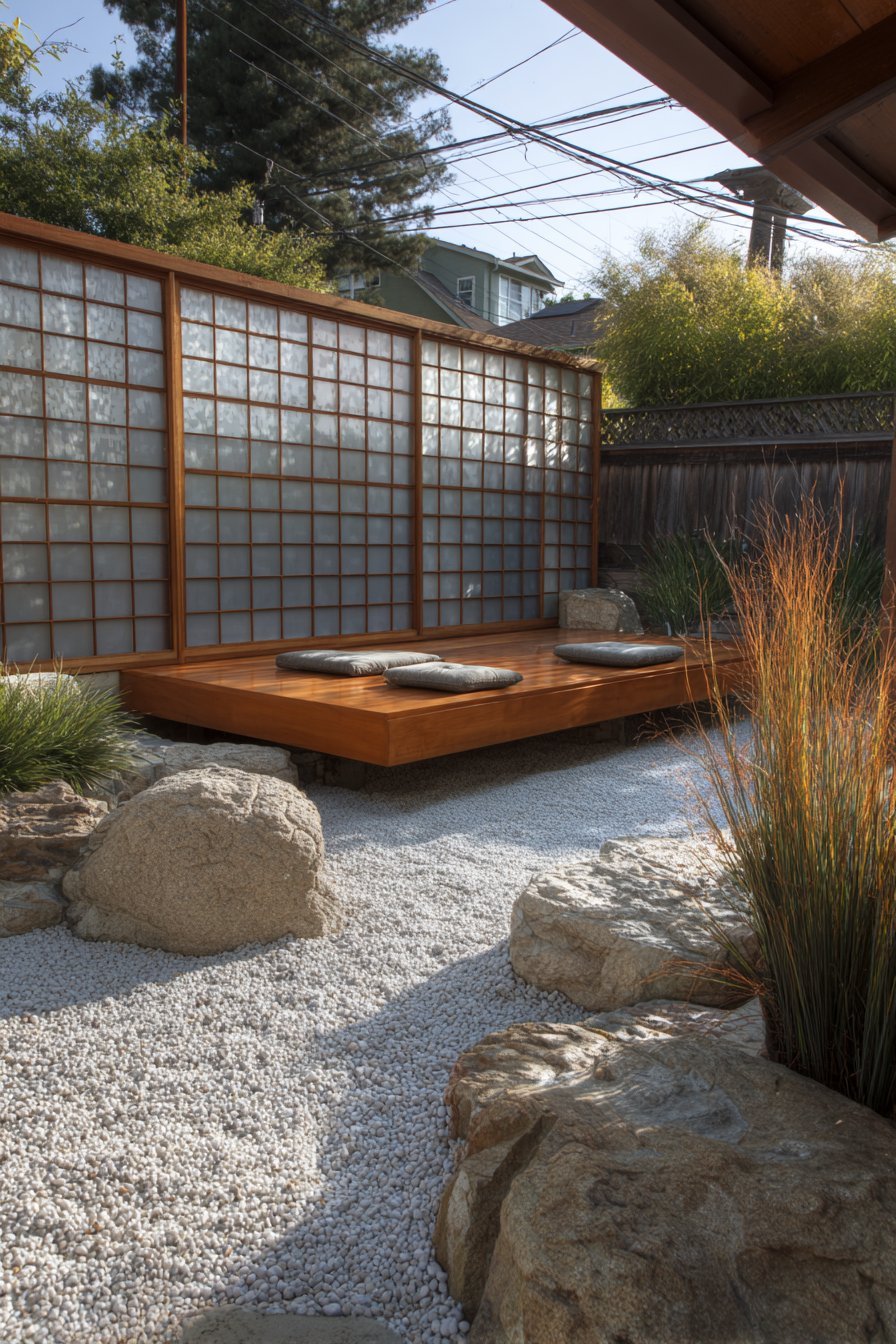 Privacy Screens with Translucent Panels