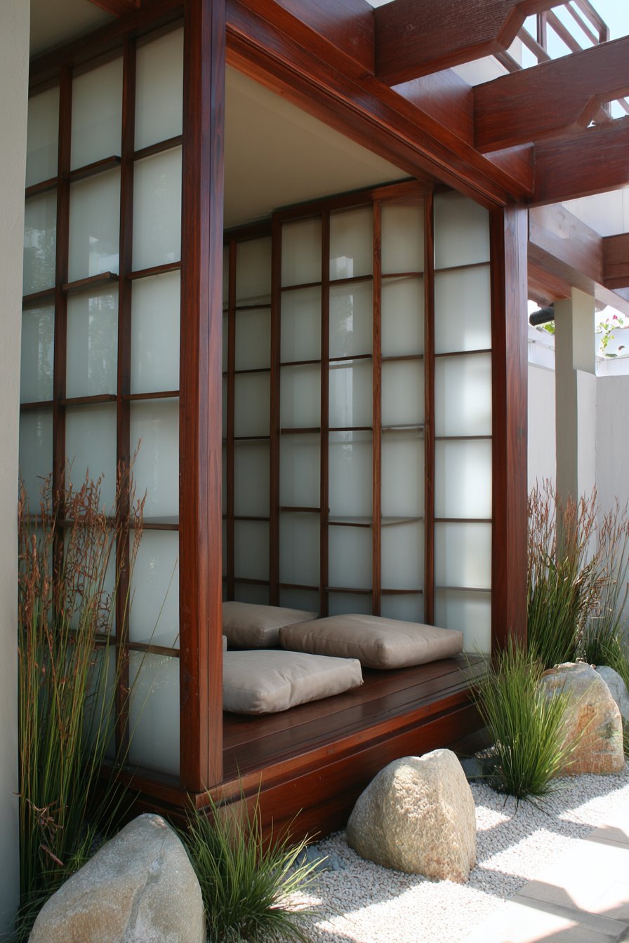 Privacy Screens with Translucent Panels