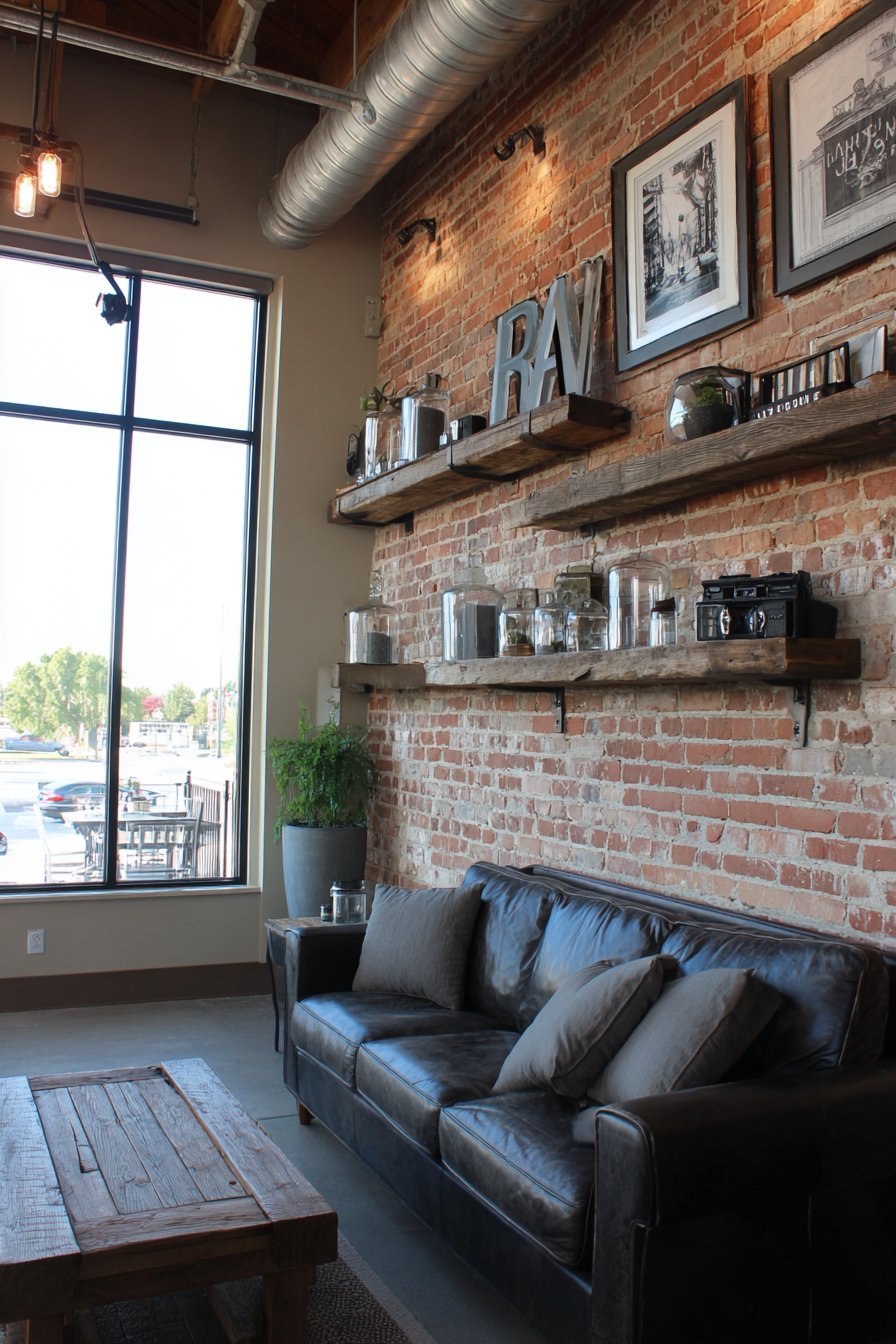 Eclectic Layered Mirror and Art Collection