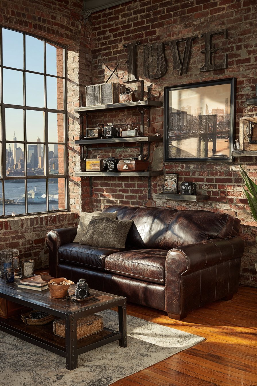 Eclectic Layered Mirror and Art Collection