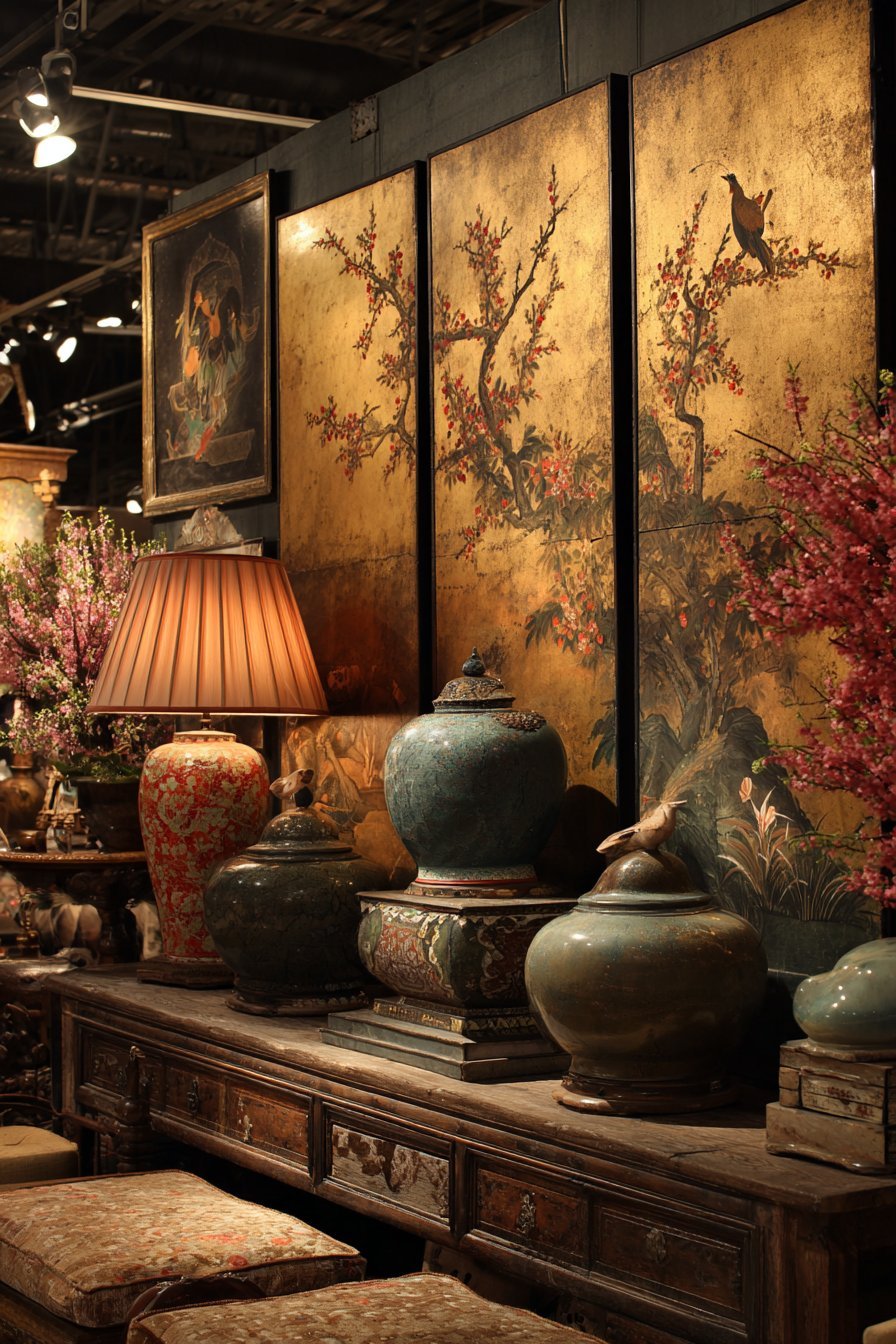 Antique Chinese Lacquered Panelsv