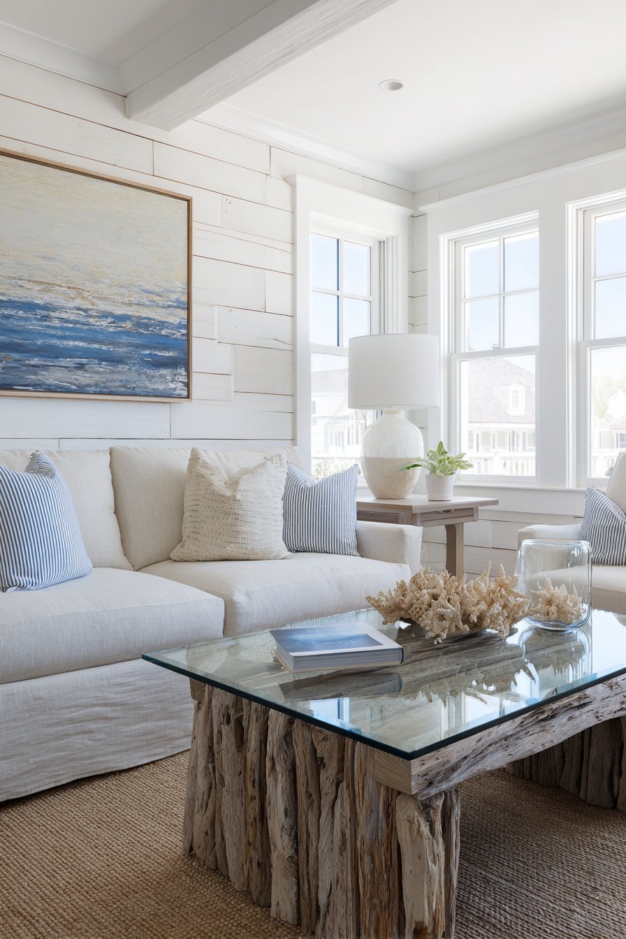 Crisp White Horizontal Shiplap Paneling