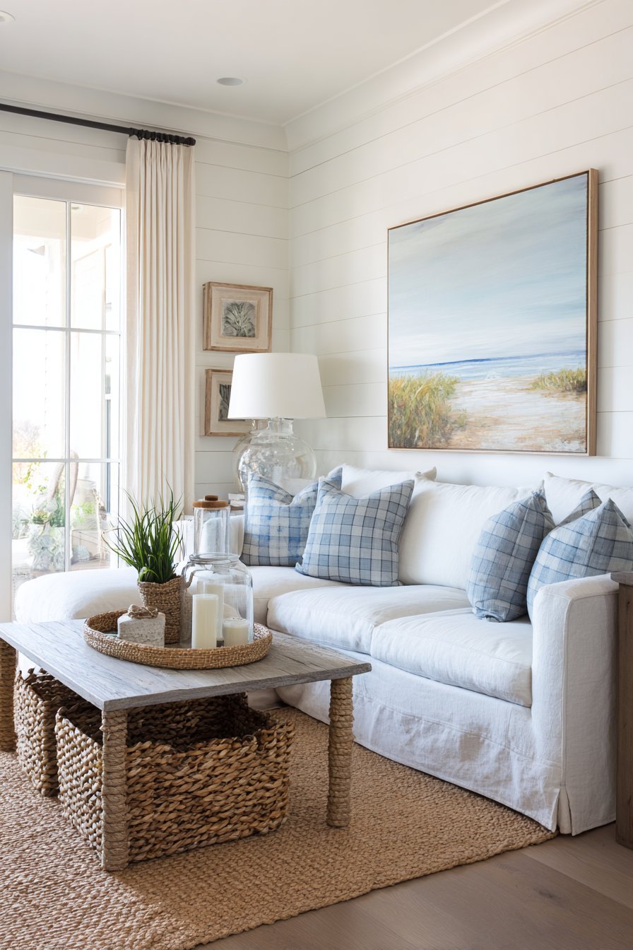 Crisp White Horizontal Shiplap Paneling