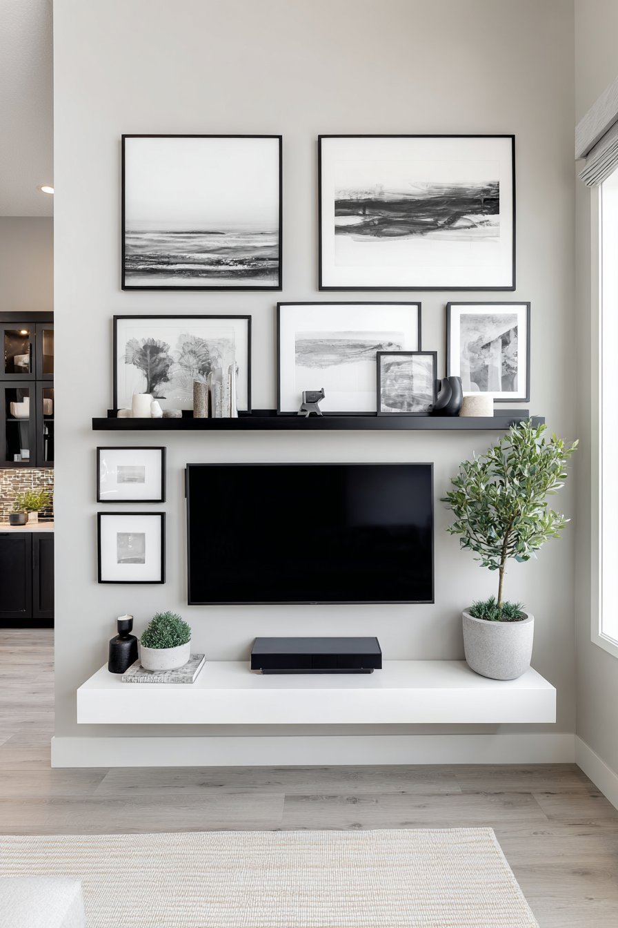 Industrial Concrete-Effect Accent Wall