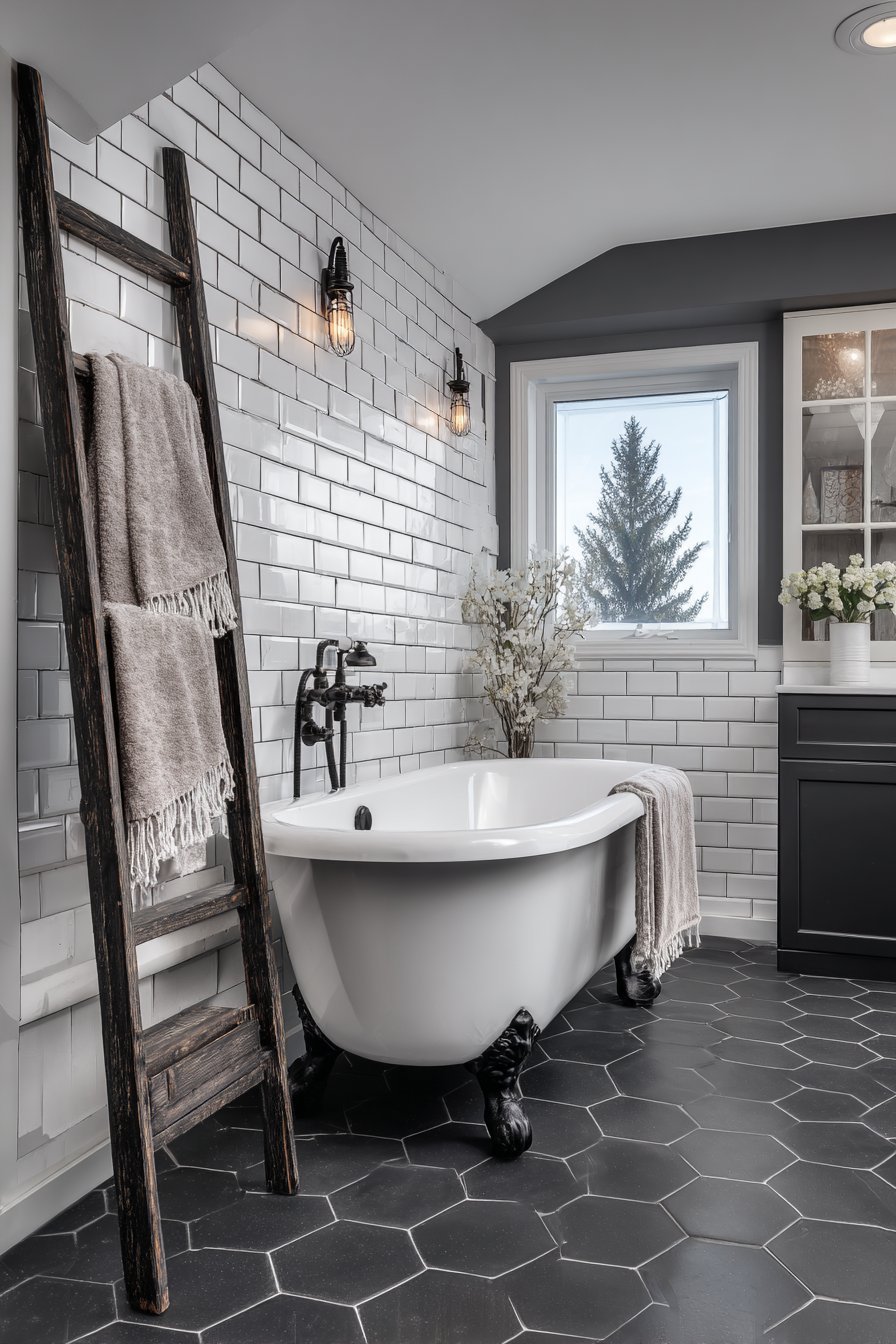 Spa-Like Bathroom with Clawfoot Tub