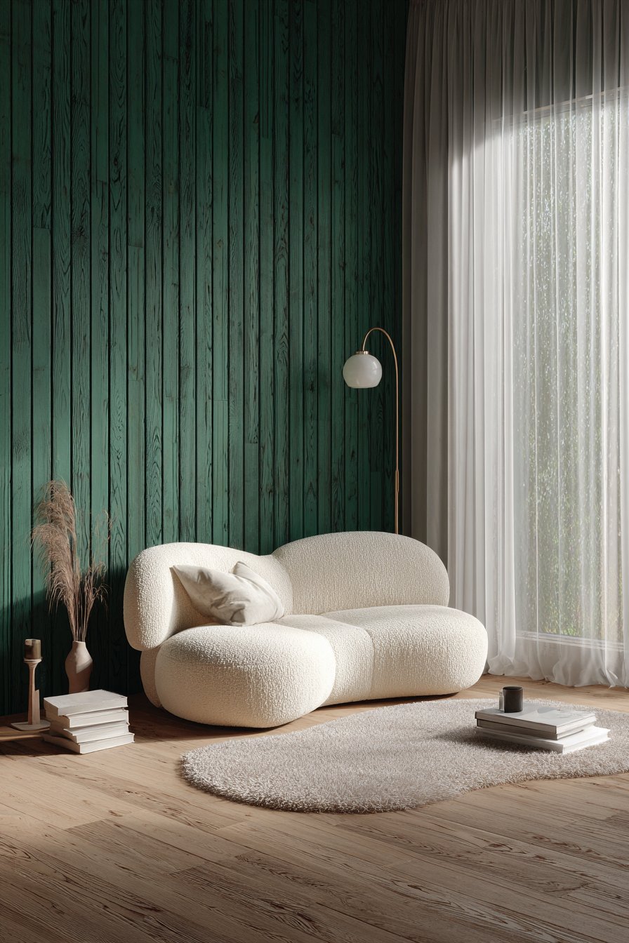 Sophisticated Sage Green Shiplap Cladding