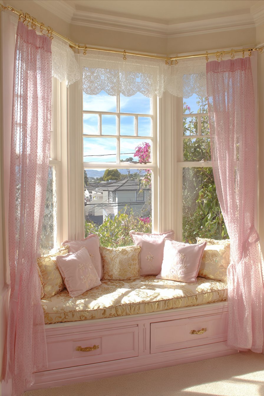 Original Window with Swiss Dot Curtains