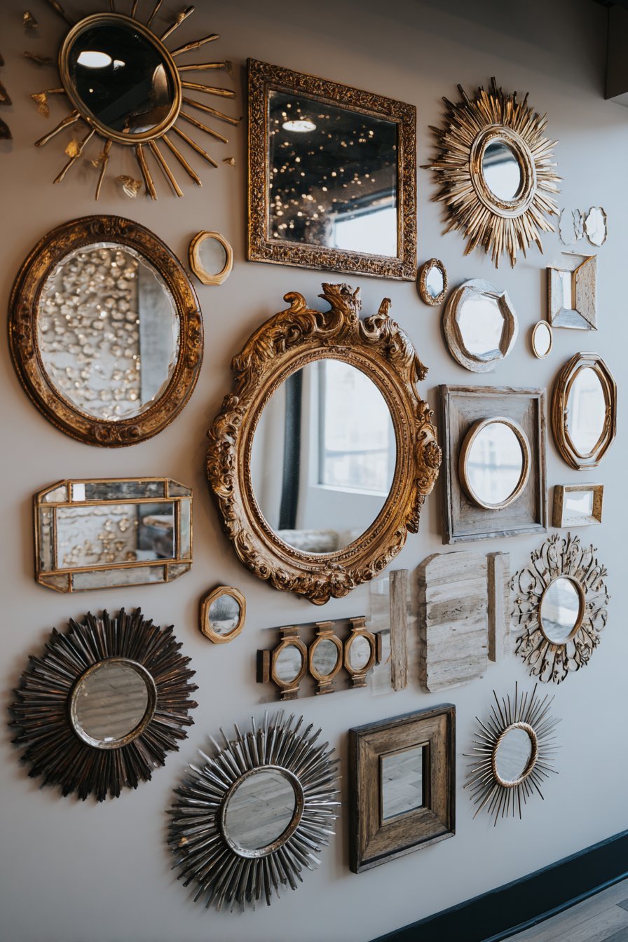 Eclectic Mixed Mirror Collection