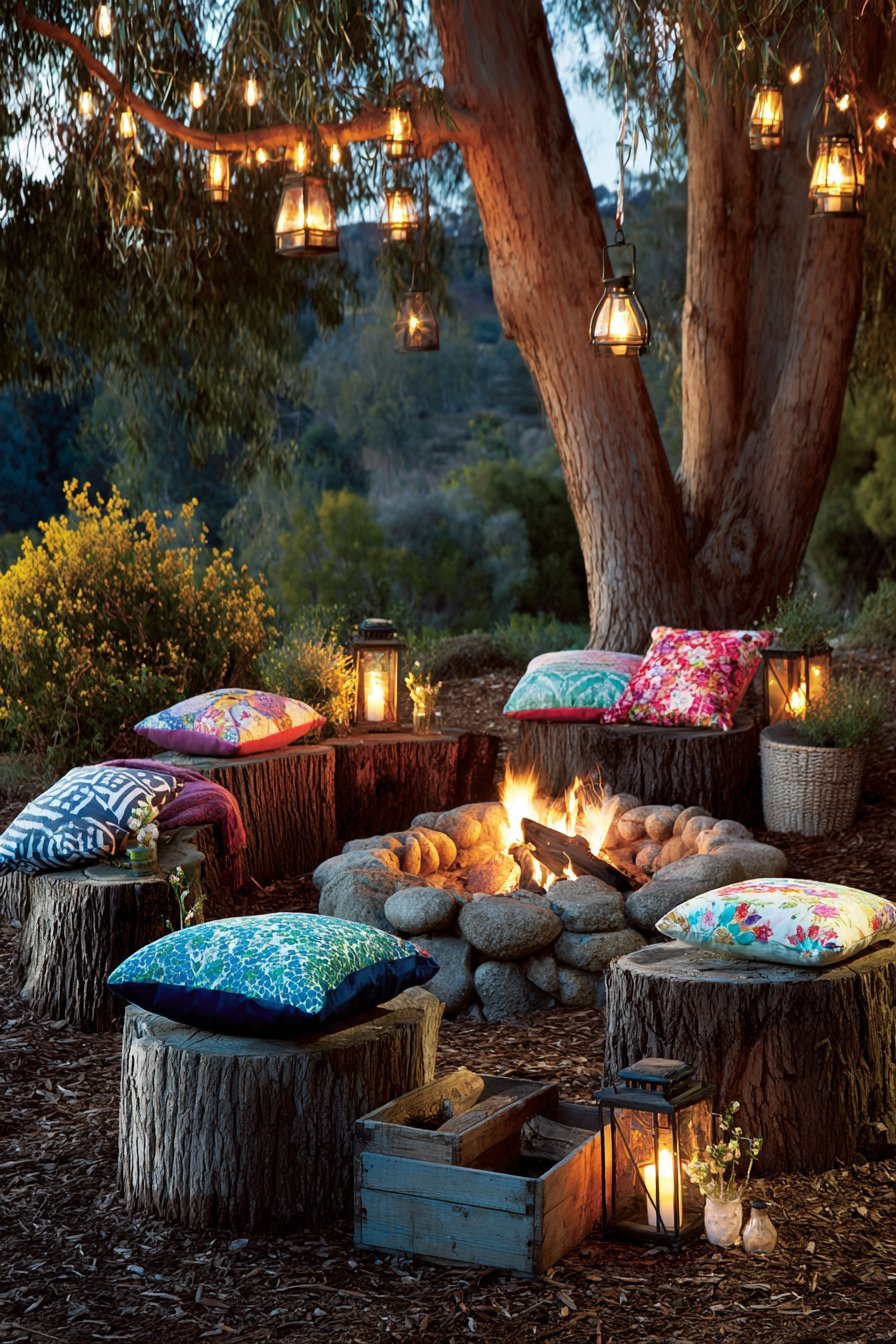 Tree Stump Fire Pit Circle