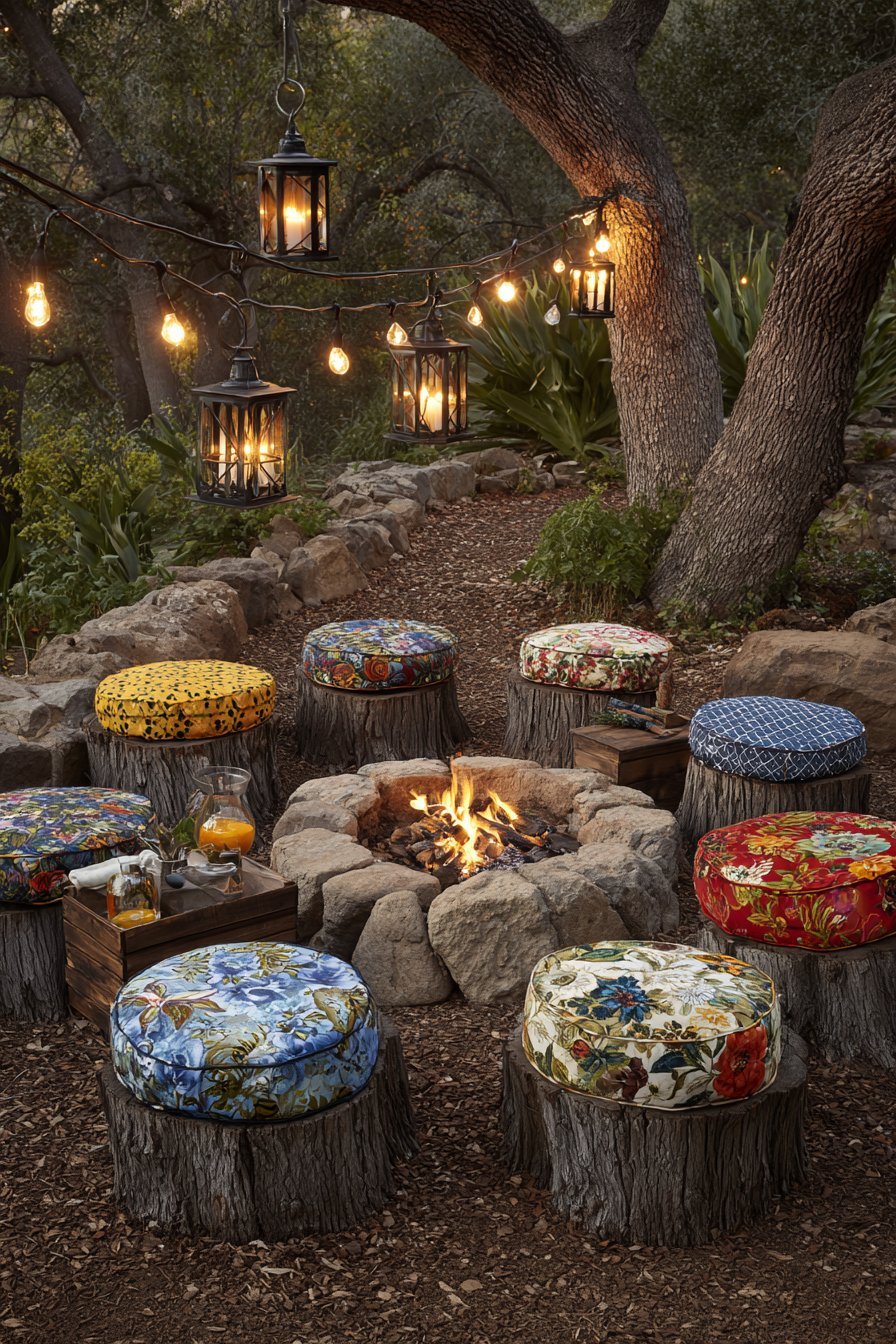 Tree Stump Fire Pit Circle