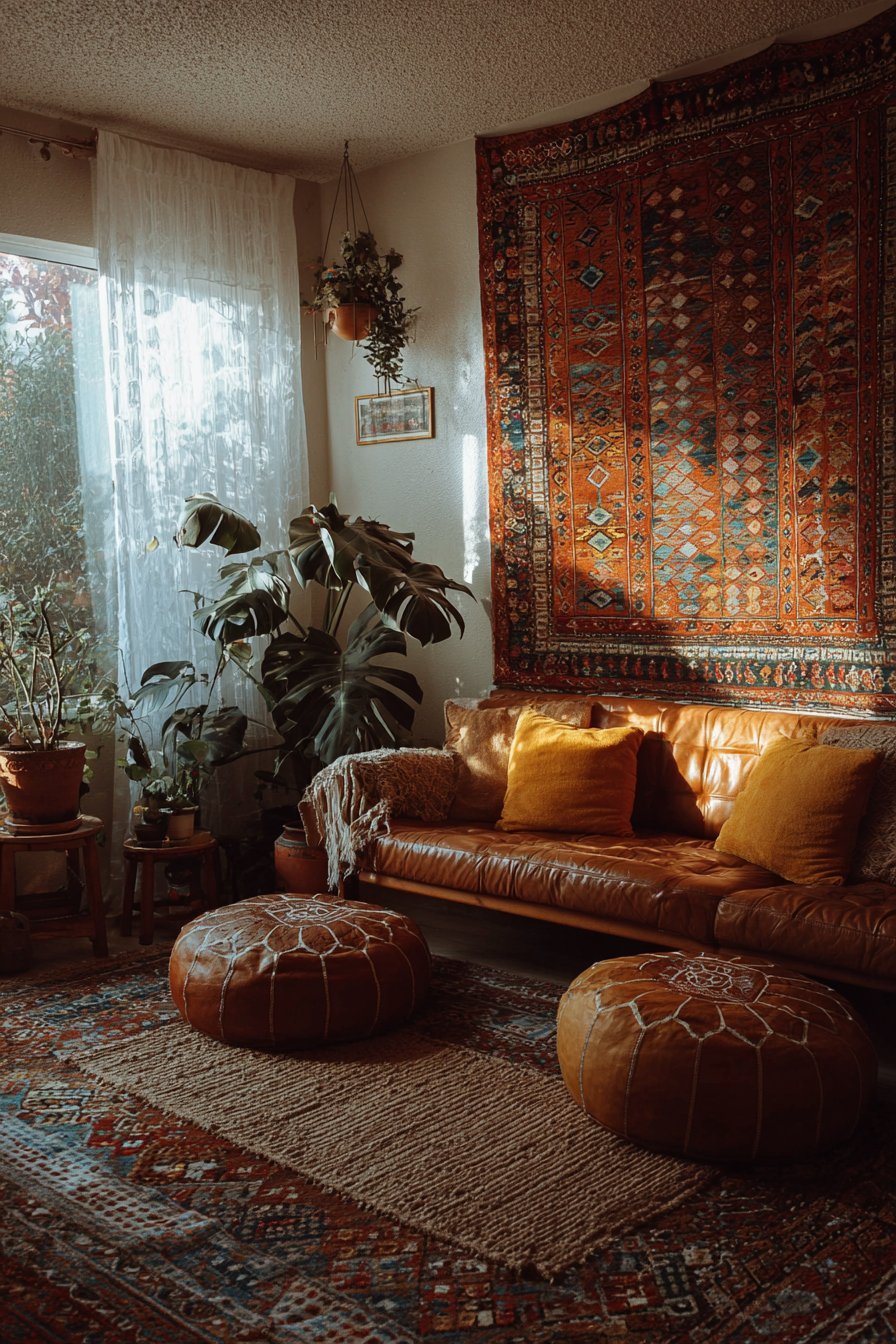 Bohemian Vintage Kilim Tapestry