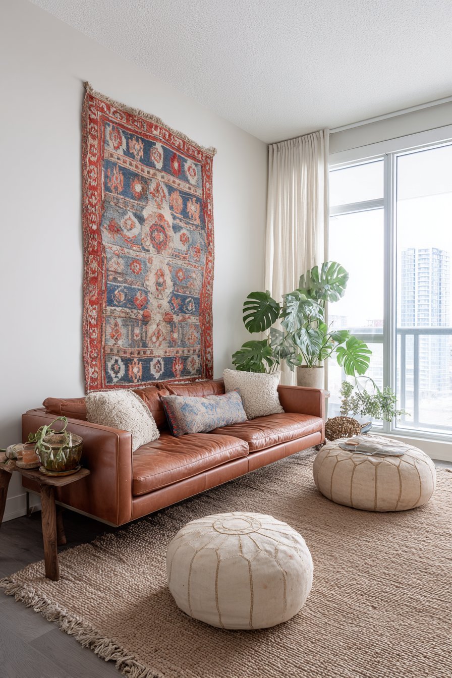 Bohemian Vintage Kilim Tapestry