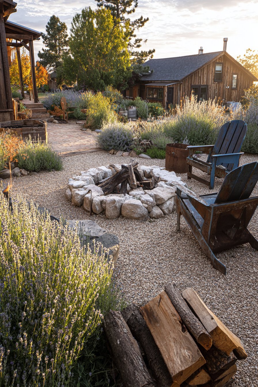 Intimate Fire Pit Circle