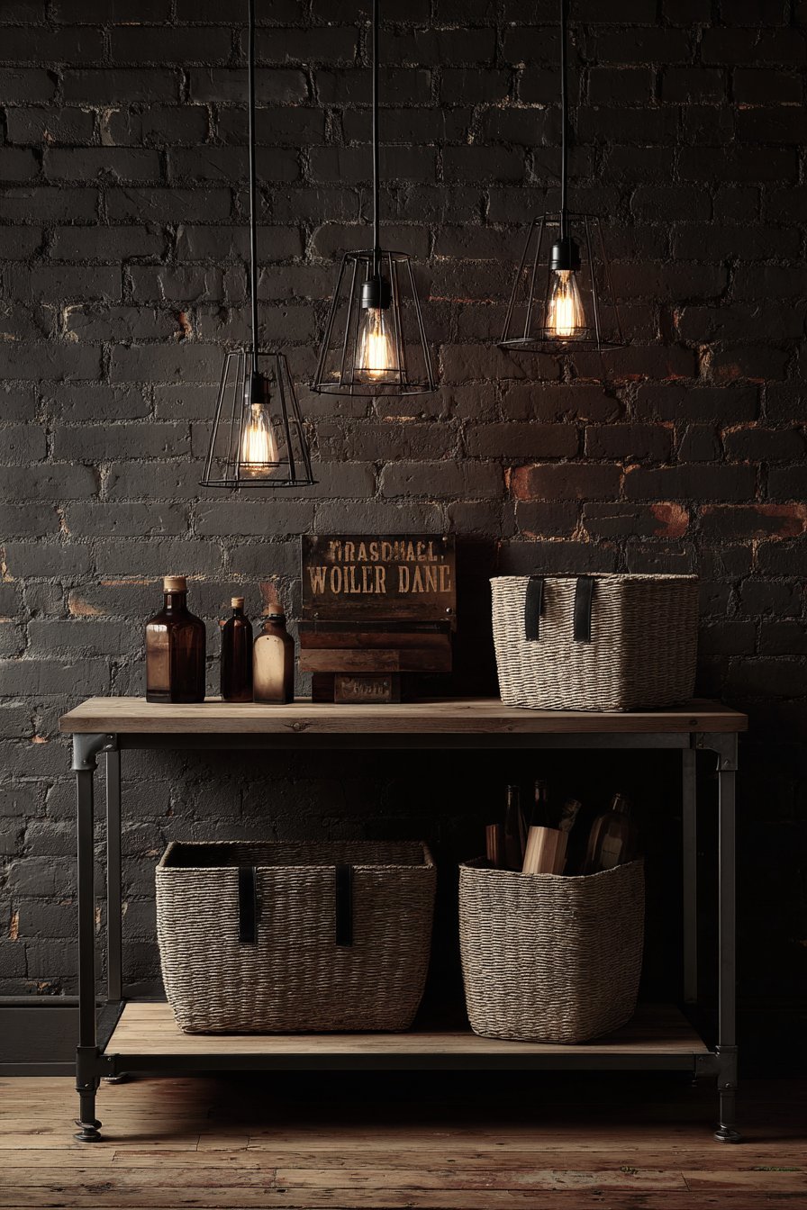 Industrial Exposed Brick Focal Wall