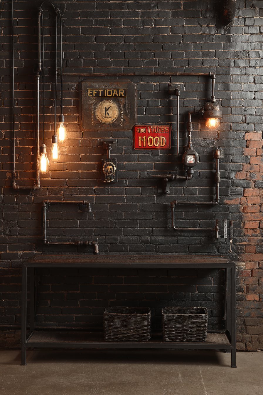 Industrial Exposed Brick Focal Wall