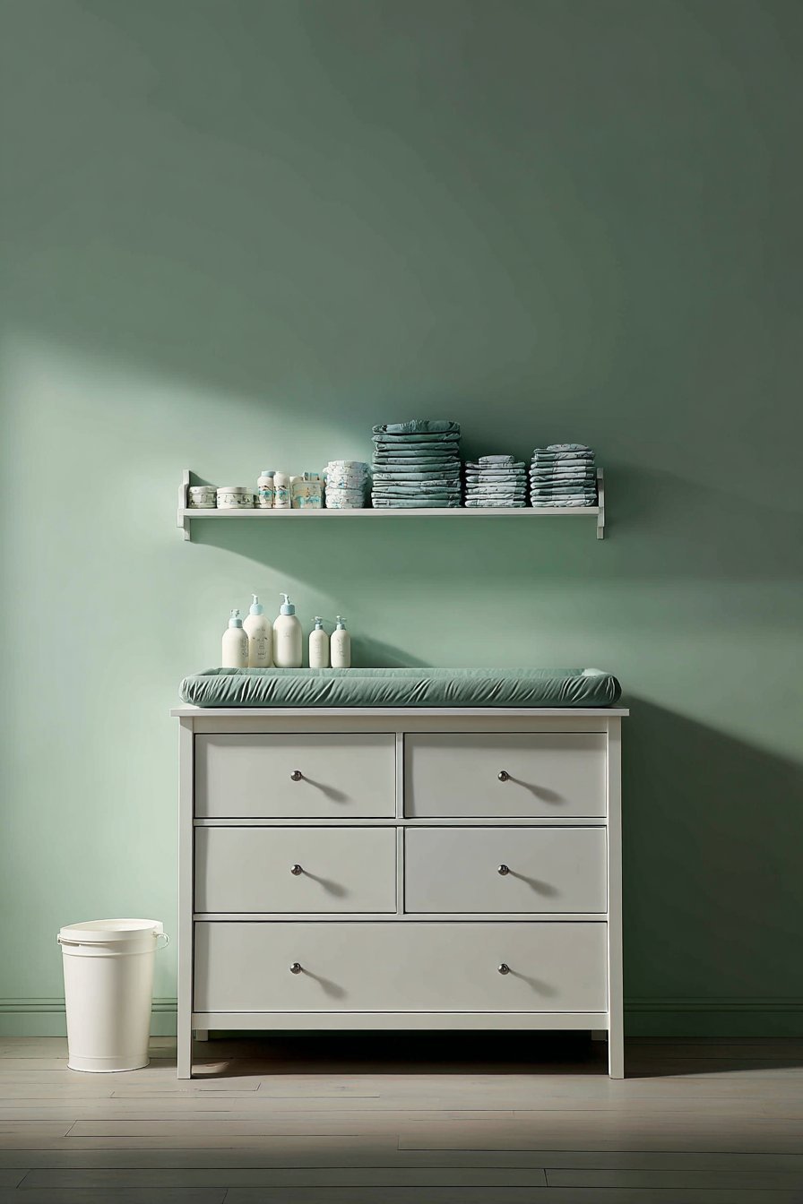 Functional Misty Green Changing Station