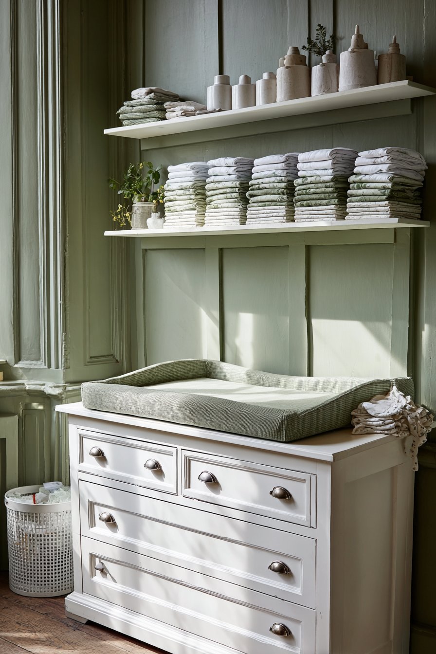 Functional Misty Green Changing Station