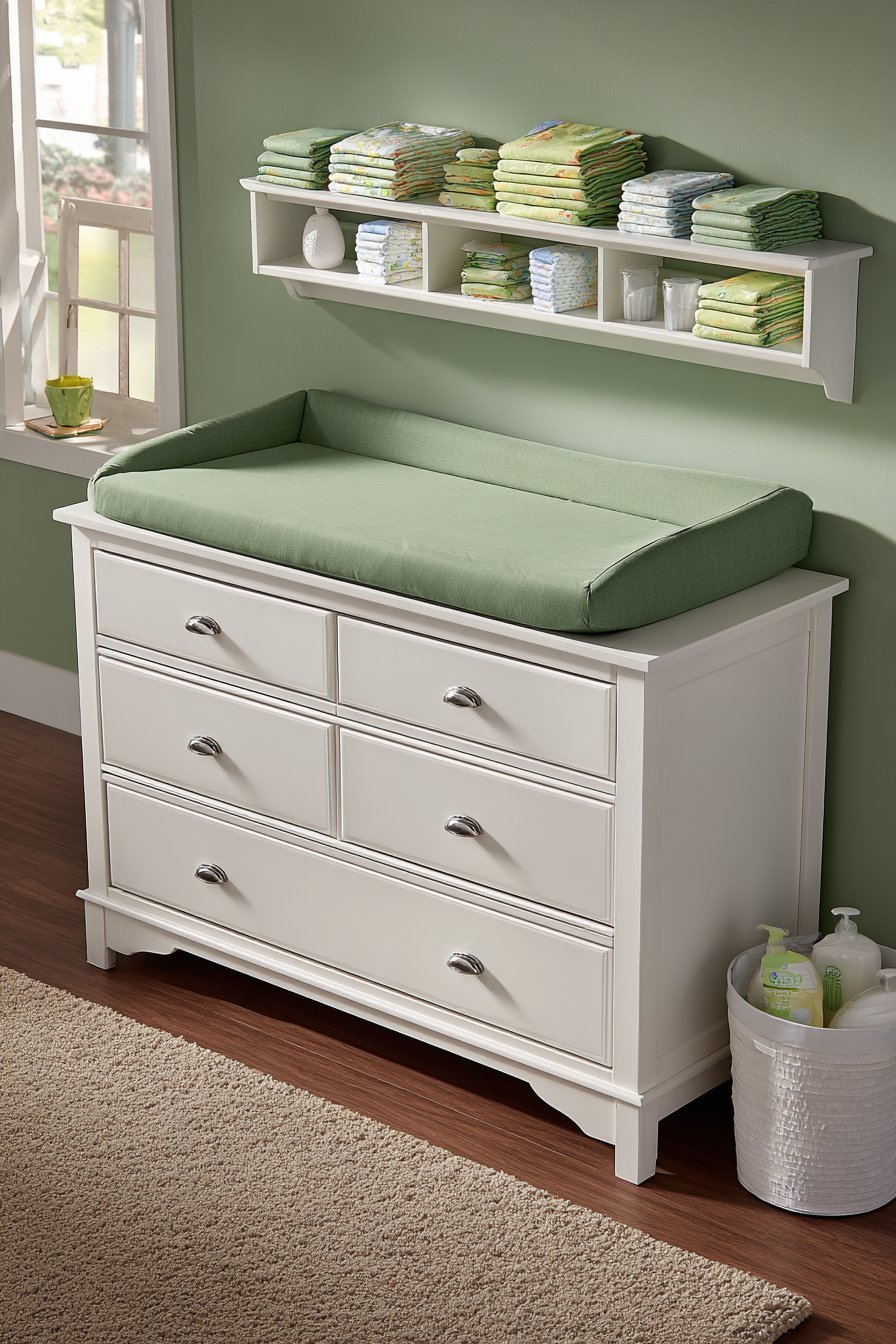 Functional Misty Green Changing Station
