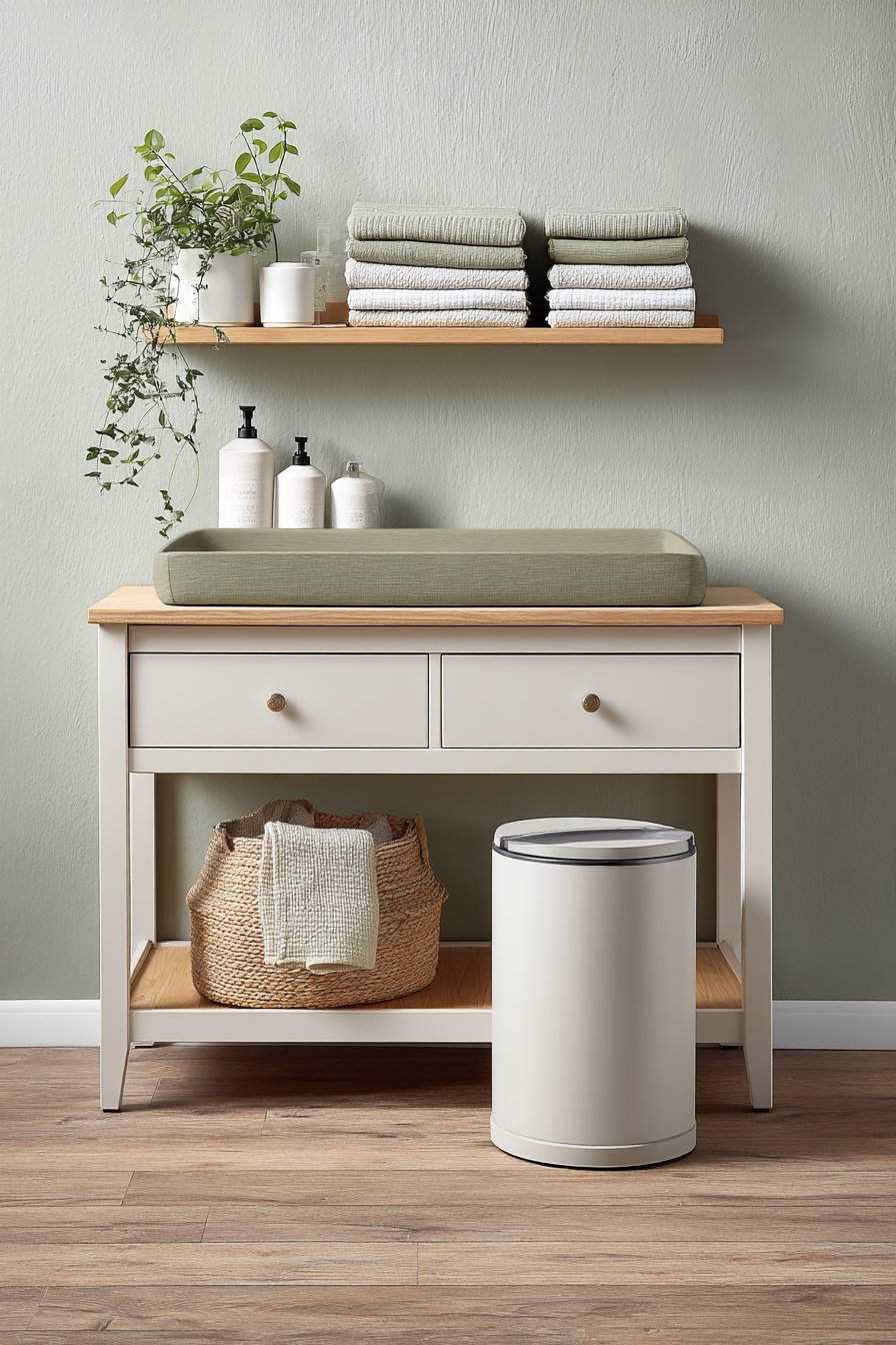 Functional Misty Green Changing Station