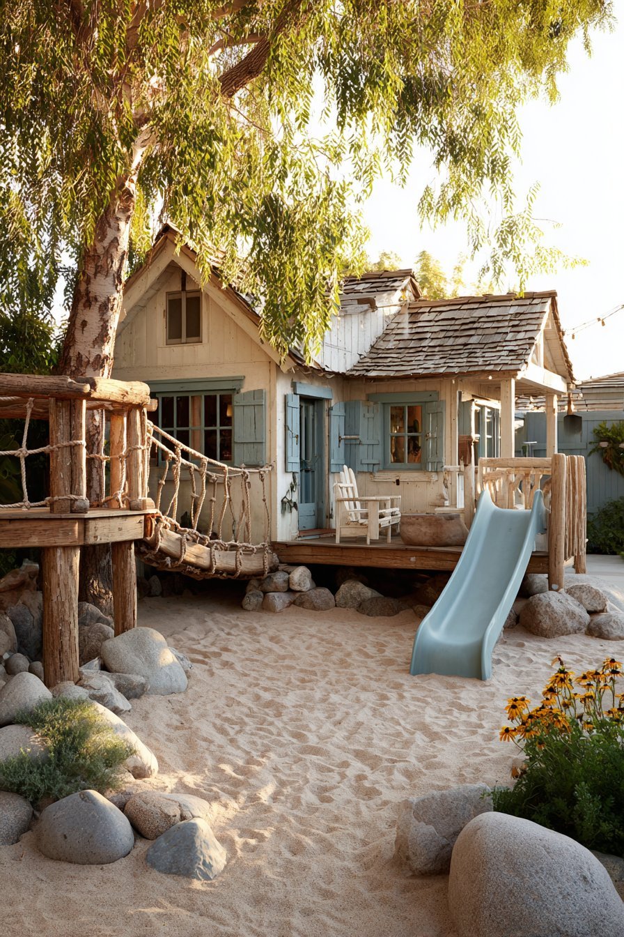 Handcrafted Wooden Playhouse Retreat