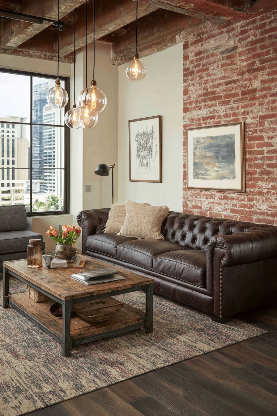Industrial Exposed Brick Statement Wall