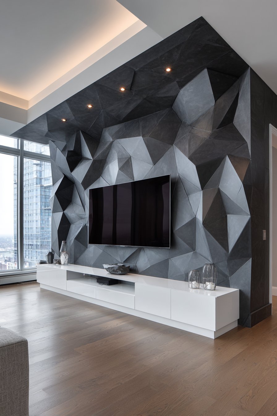 Traditional Navy Blue Built-In Cabinetry