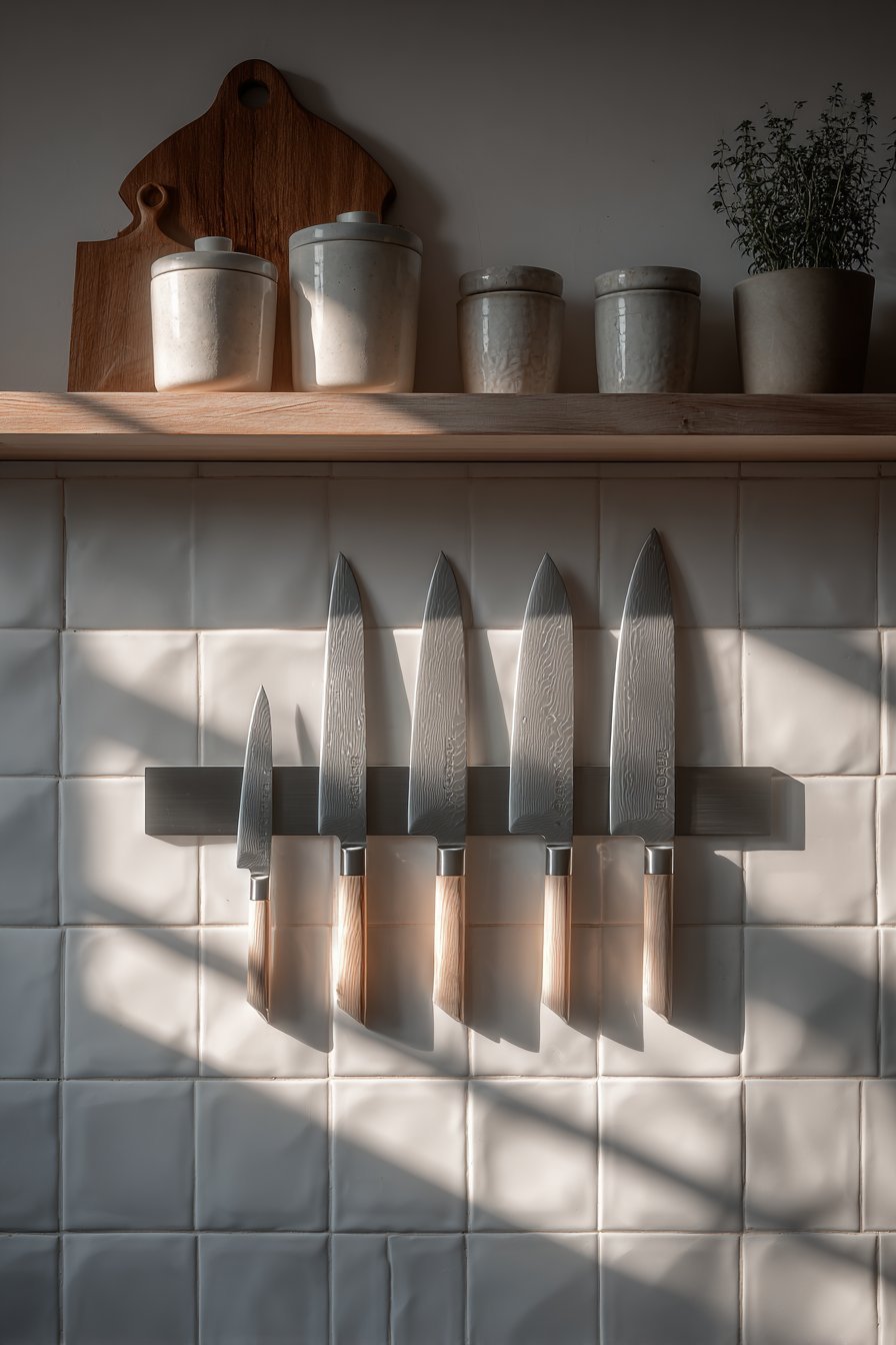 Magnetic Knife Strip Kitchen Display